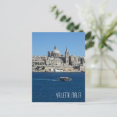 Luzzu Vissen Boat Valletta Skyline Harbour Malta Briefkaart (Staand voorkant)