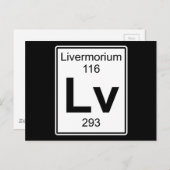 Lv - Livermorium Briefkaart (Voorkant / Achterkant)