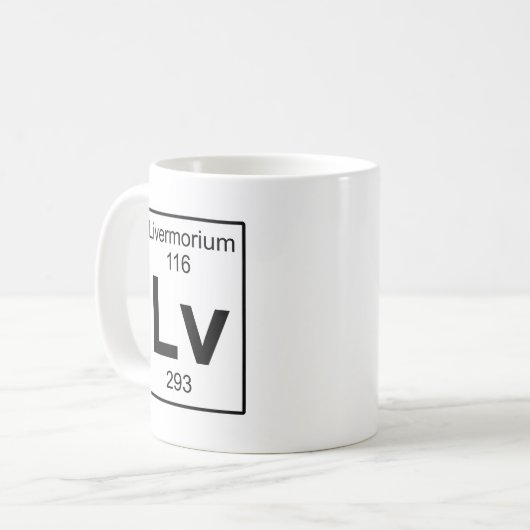 Lv - Livermorium Koffiemok (Voorkant links)