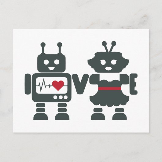 LV - Robots - Liefde Briefkaart (Voorkant)