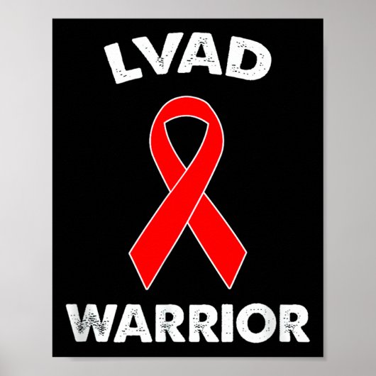 Lvad Warriortee Rode-lint Dag Kleding Lvad Poster (Voorkant)