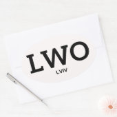 Lviv IATA-Sticker 1 Ovale Sticker (Envelop)