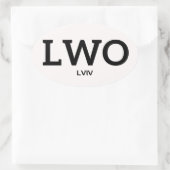 Lviv IATA-Sticker 1 Ovale Sticker (Tas)
