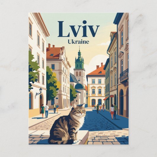 Lviv Oekraïne Briefkaart (Voorkant)