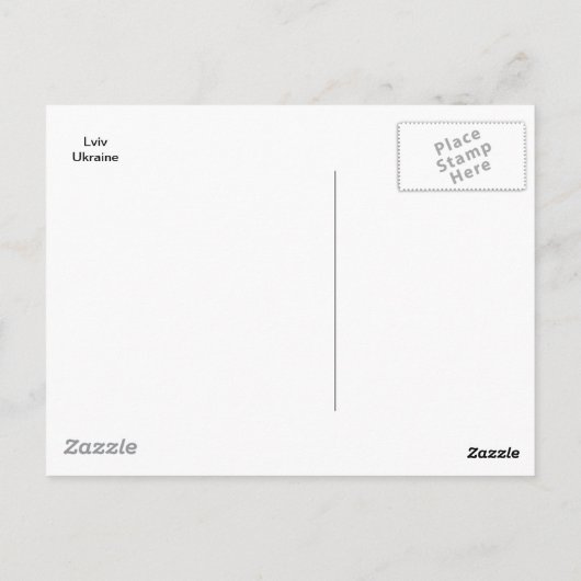 Lviv Ukraine Briefkaart (Achterkant)
