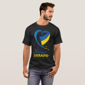 Lviv Ukraine National Flag Heart Emblem Crest T-shirt (Voorkant volledig)