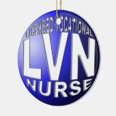 LVN BLUE BALL CHRISTMAS ORNAMENT NURSE (Links)