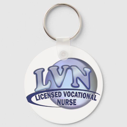 LVN Fun Blue Logo, VERGUNNING VOOR BEROEPSOPLEIDIN Sleutelhanger (Voorkant)