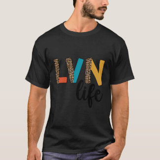 Lvn Leven Lvn Verpleegster Luipaard Gediplomeerde  T-shirt