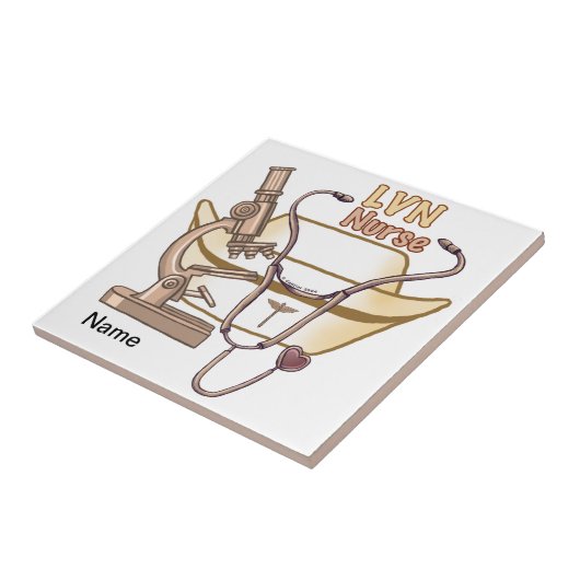 LVN Verpleegkundige Collage aangepaste Verpleegkun Tegeltje (Zijkant)