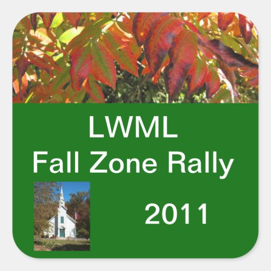 LWML Zone Rally sample 3 Vierkante Sticker (Voorkant)