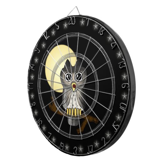 Lwood Uil Schattigee Custom Dart Board Dartbord (Voorkant Rechts)