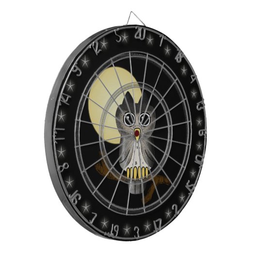 Lwood Uil Schattigee Custom Dart Board Dartbord (Voorkant Links)