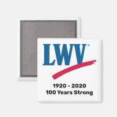 LWV 100 jaar sterke Square Magnet (Voorkant / Achterkant)