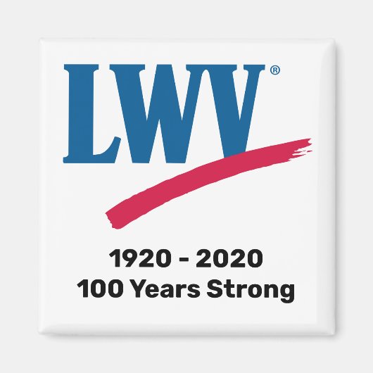 LWV 100 jaar sterke Square Magnet (Voorkant)