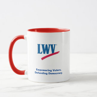 LWV-koffie-mok met rood accent Mok
