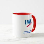 LWV-koffie-mok met rood accent Mok (Voorkant rechts)