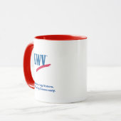 LWV-koffie-mok met rood accent Mok (Voorkant links)