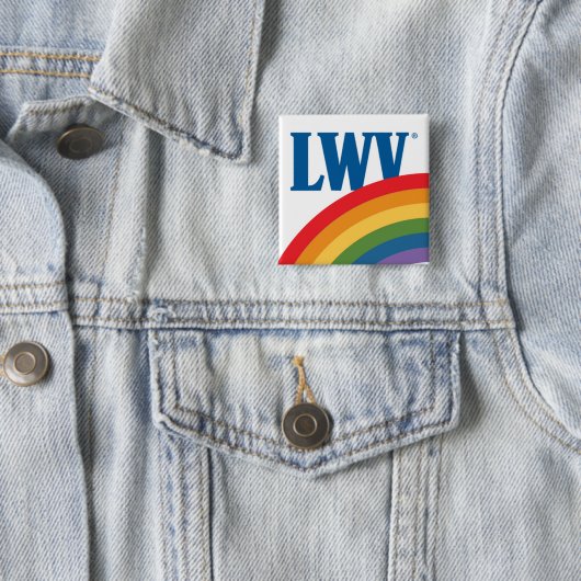 LWV Rainbow Pin Vierkante Button 5,1 Cm (In situ)