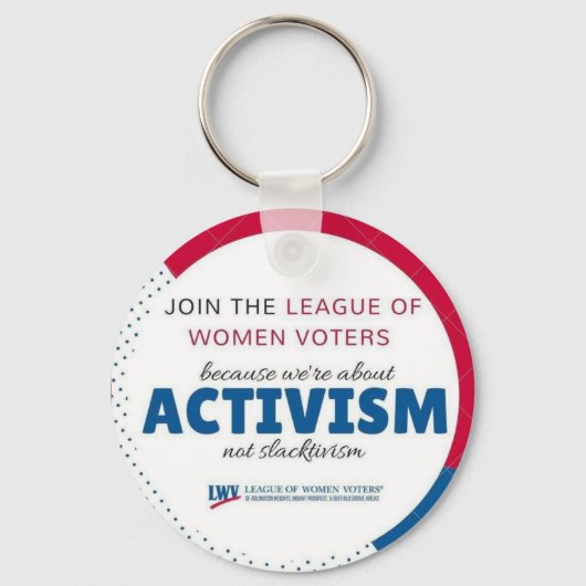 LWVAH-activisme niet Slactivism-toetsenbord Sleutelhanger (Voorkant)
