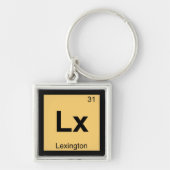 LX - Lexington Kentucky Chemistry Periodic Table Sleutelhanger (Voorkant)
