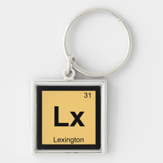 LX - Lexington Kentucky Chemistry Periodic Table Sleutelhanger (Voorkant)