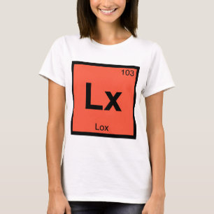 Lx - Lox scheikunde periodiek systeem symbool T-shirt