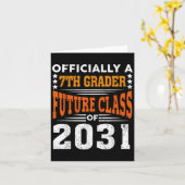 Ly A 7th Grader Future Cl 2031 First Day Grade 7 Kaart (Gele Bloem)