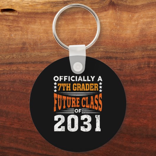 Ly A 7th Grader Future Cl 2031 First Day Grade 7  Sleutelhanger (Voorkant)