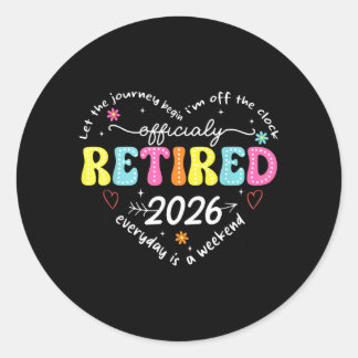 Ly Gepensioneerd 2026 Hart Vrouwen Moeder Pensioen Ronde Sticker