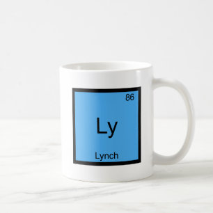 Ly - Lynch Grappig Chemie Element Symbool T-Shirt Koffiemok