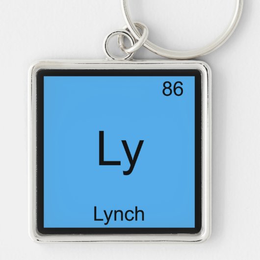 Ly - Lynch Grappig Chemie Element Symbool T-Shirt Sleutelhanger (Voorkant)