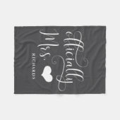 Ly Mrs New Bride With Heart Dark _1  Fleece Deken (Voorkant (Horizontaal))