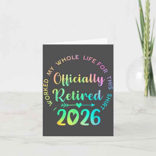 Ly Retired 2026 Funny Retirement For Women  Kaart (Voorkant)