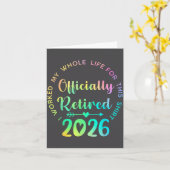 Ly Retired 2026 Funny Retirement For Women  Kaart (Gele Bloem)