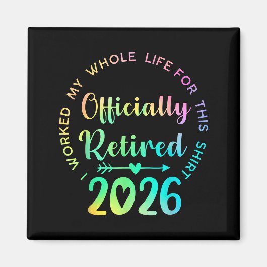 Ly Retired 2026 Funny Retirement For Women  Magneet (Voorkant)