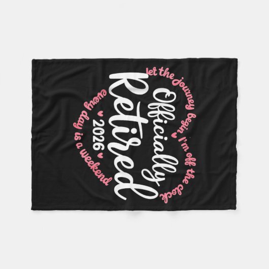 Ly Retired 2026 Weekend Vibes For Retirees  Fleece Deken (Voorkant (Horizontaal))