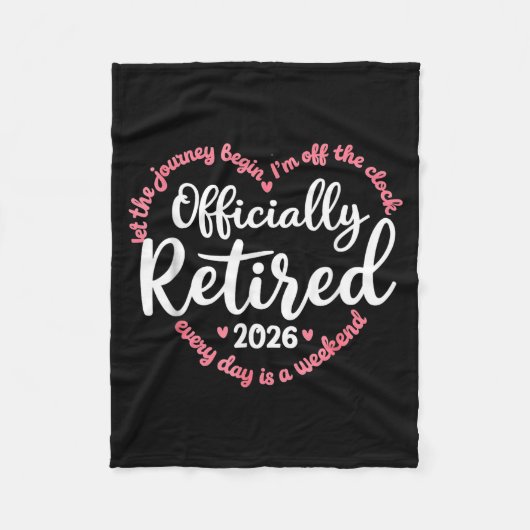 Ly Retired 2026 Weekend Vibes For Retirees  Fleece Deken (Voorkant)