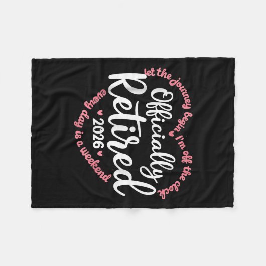 Ly Retired 2026 Weekend Vibes For Retirees  Fleece Deken (Voorkant (Horizontaal))