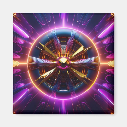 Lyapunov Fractal Much Manipulated Sierkussen Magneet (Voorkant)