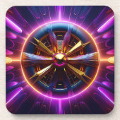 Lyapunov-fractal sterk gemanipuleerd bier onderzetter (Voorkant)