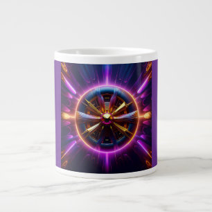 Lyapunov-fractal sterk gemanipuleerd grote koffiekop