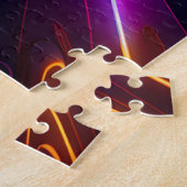 Lyapunov-fractal sterk gemanipuleerd legpuzzel (Zijkant)