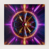 Lyapunov-fractal sterk gemanipuleerd legpuzzel (Horizontaal)