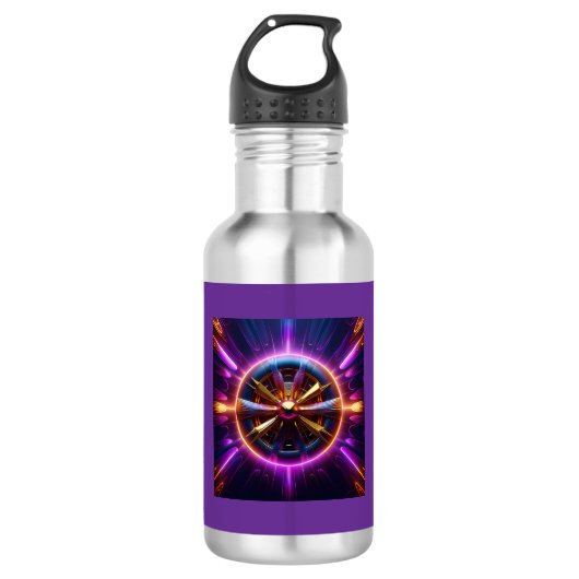 Lyapunov-fractal sterk gemanipuleerd waterfles (Voorkant)