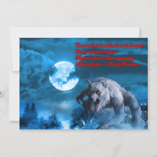 Lycan Halloween party-uitnodiging Kaart (Voorkant)