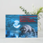 Lycan Halloween party-uitnodiging Kaart (Staand voorkant)