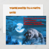Lycan Halloween party-uitnodiging Kaart (Voorkant / Achterkant)