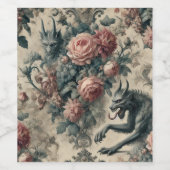 Lycans & Lullabies - Gotisch Victoriaans ontwerp Wijn Etiket (Enkel label)