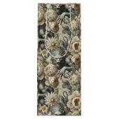 Lycanthropic Splendor - Gotische Weerwolf Bloemen Wijn Cadeautas (Achterkant)